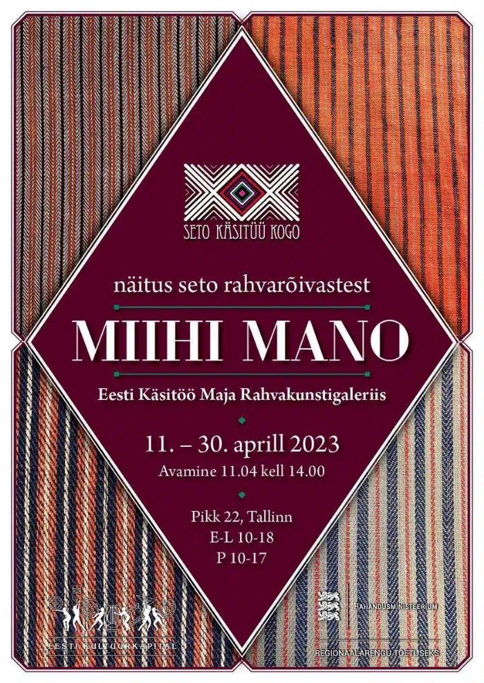 Seto meeste rahvarõivaste näitus “Miihi mano” Seto meeste rahvarõivaste näitus “Miihi mano”