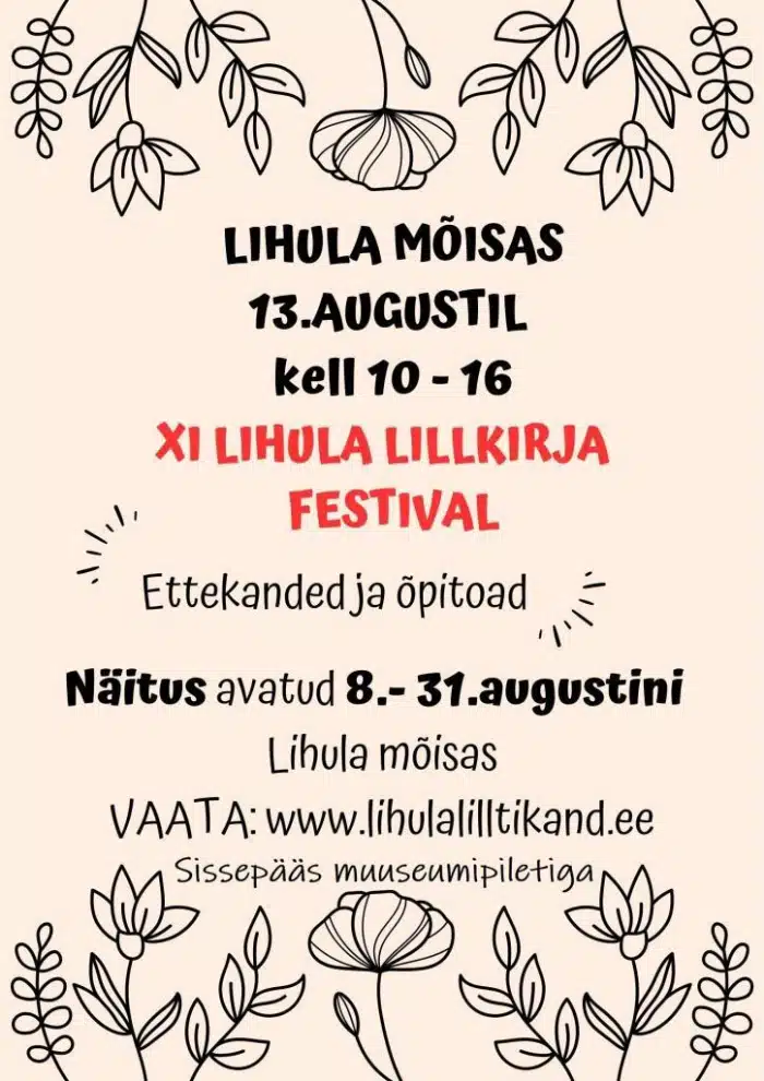 XI Lihula lilltikandi festival toimub 13. augustil Lihula mõisas