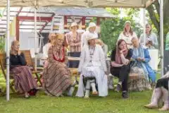 Rahvarõivaste tuulutamine Viljandimaal Jaskamõisas 5. augustil 2023